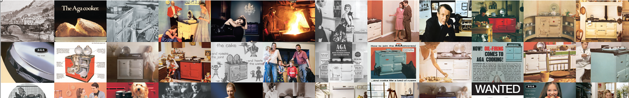 A montage of AGA advertising images 