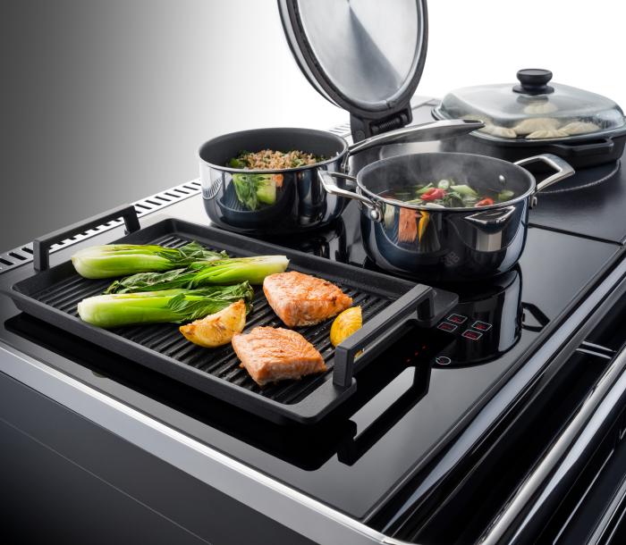 AGA ERA induction hotplate with Salmon on griddle